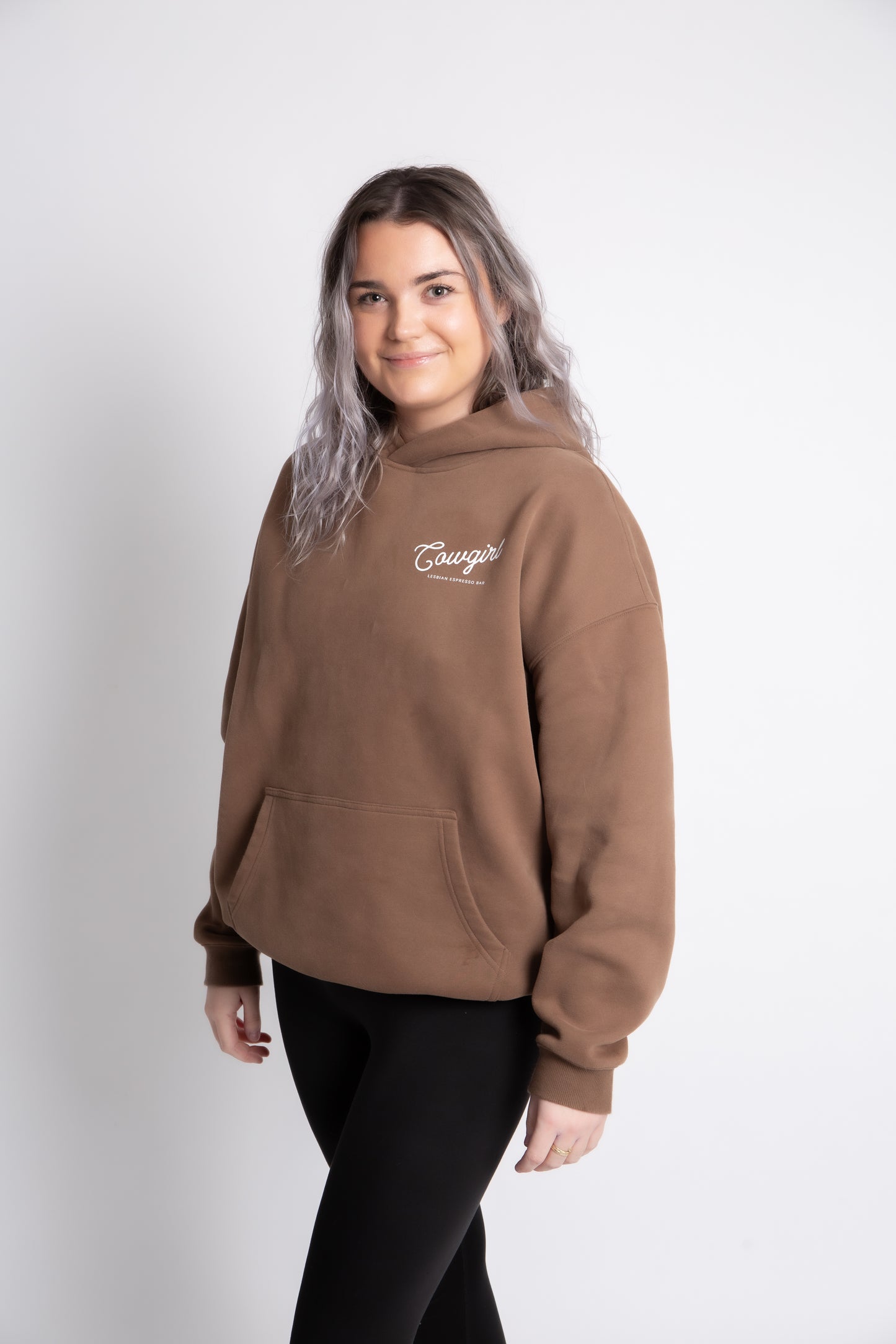 Oversized Cowgirl Hoodie - Mocha (Preorder)