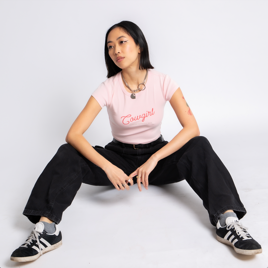 Cowgirl Baby Tee - Pink (Preorder)